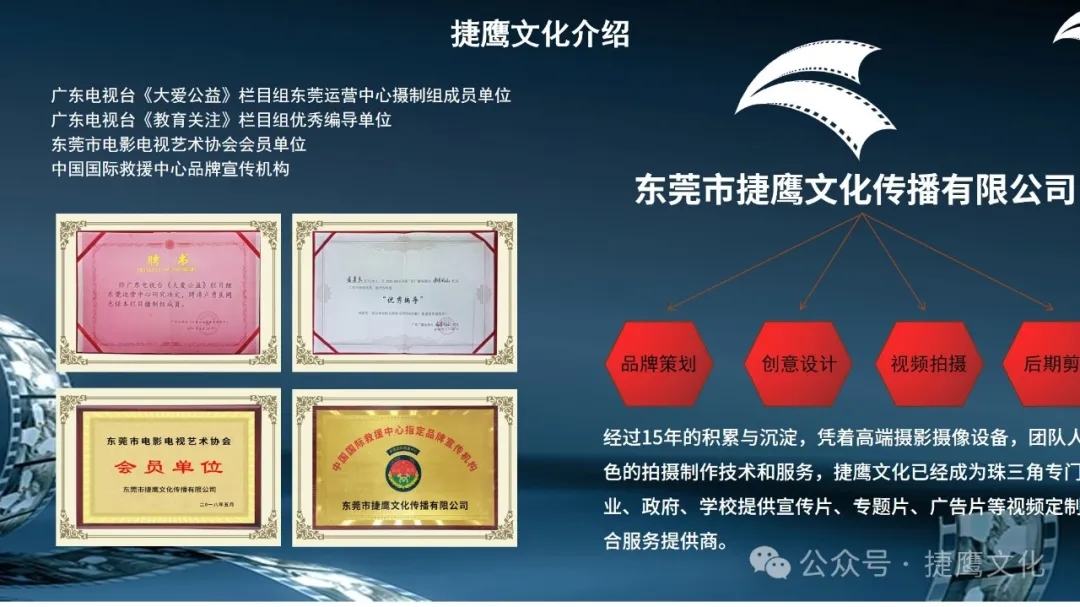 东莞宣传片制作，捷鹰文化